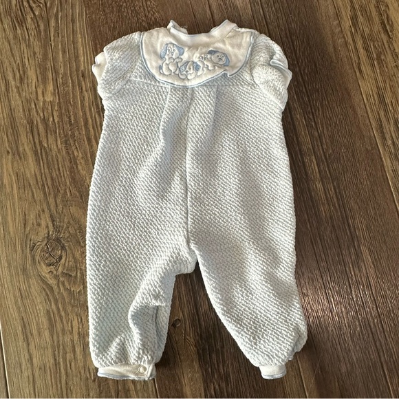 Carter's Other - Vintage CARTERS puppy dog blue white one piece romper outfit baby boys 6 mo USA